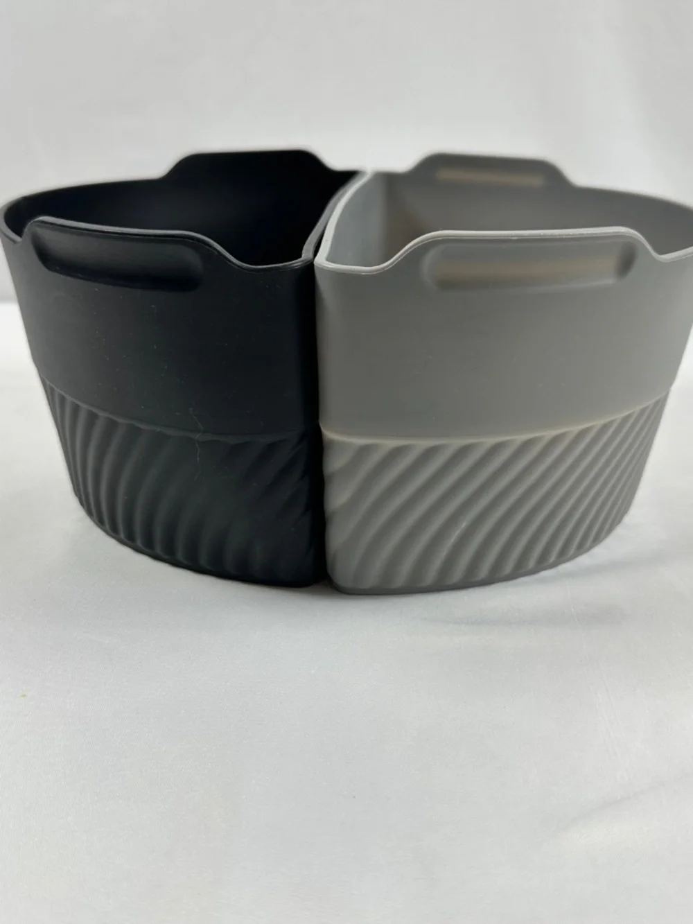 Reusable Silicone Slow Cooker Liners for 6-8 Quart Oval Crockpot, Black and Gray